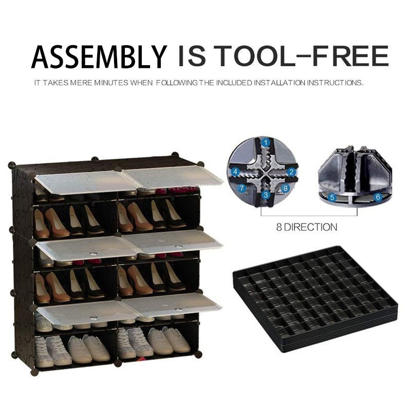 Cabinet Shoe Rack with Doors - Assembling instruction