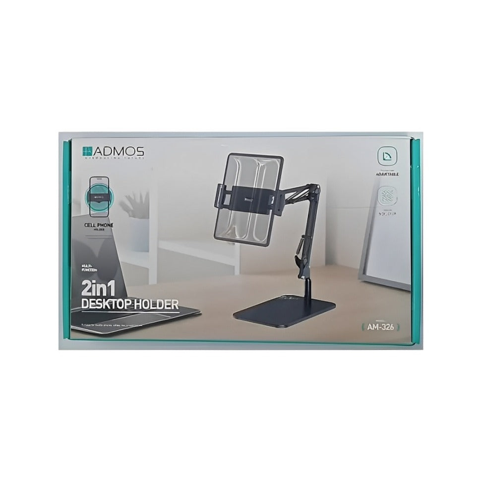 Package of ADMOS 2-in-1 Desktop Holder.