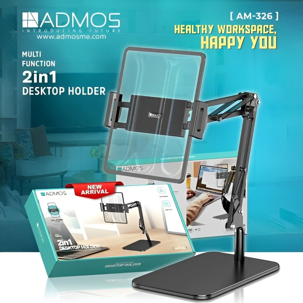 Package of ADMOS 2-in-1 Desktop Holder.