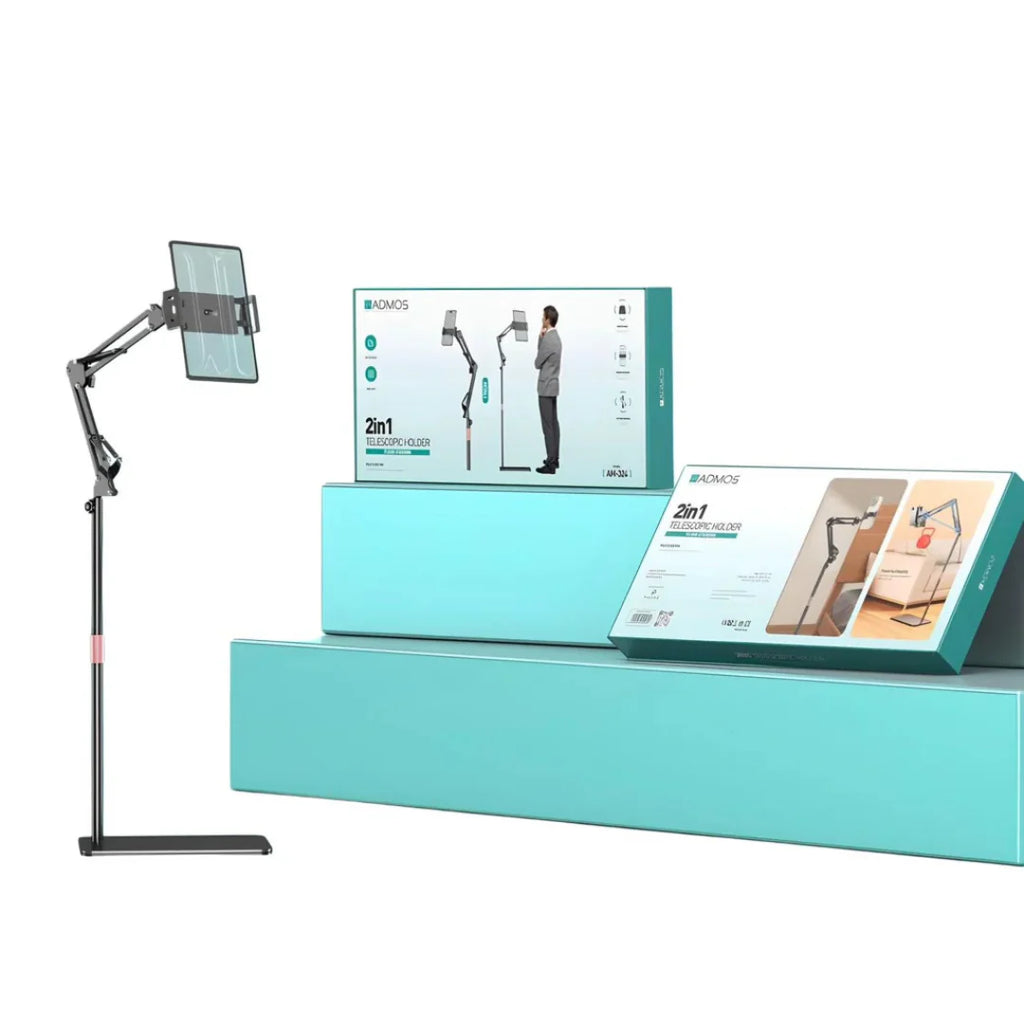 ADMOS 2-in-1 Telescopic Holder, Universal Mobile Phone, iPad, Tablet Stand ADMOS 2-in-1 Telescopic Holder, Universal Mobile Phone, iPad, Tablet Stand