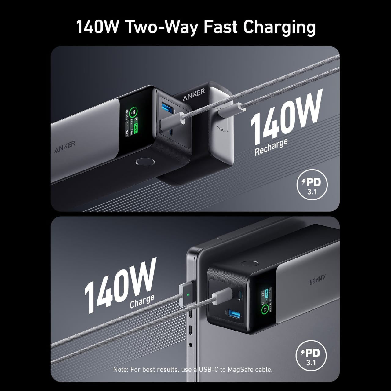 Anker Prime 737 Power Bank (PowerCore 24K) 140W High Speed