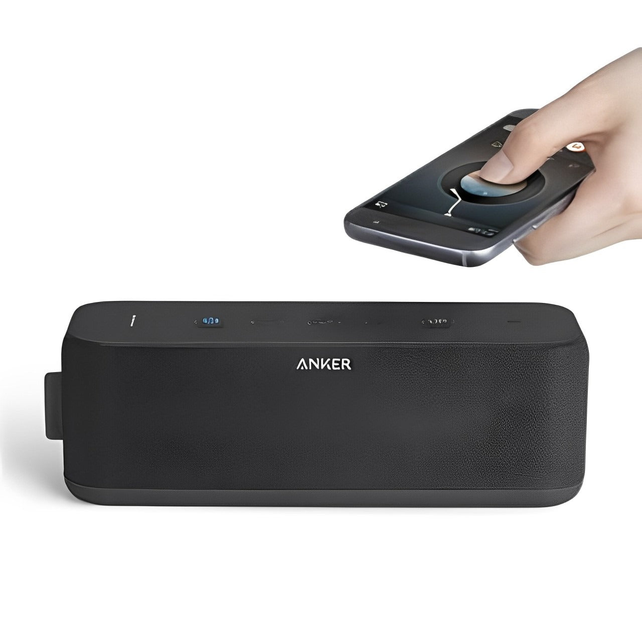 ANKER Soundcore Boost Portable Waterproof Bluetooth Speaker Controlled Through Mobile Phone.