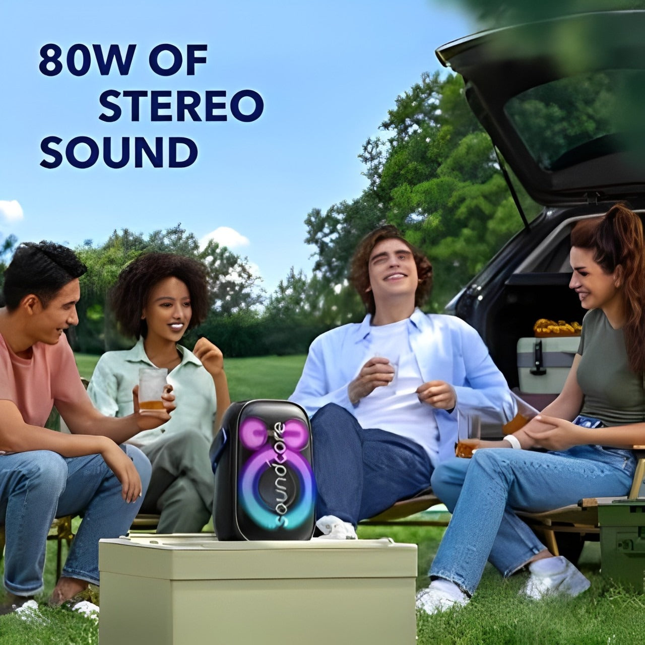 A Gang Enjoying With ANKER Soundcore Rave Neo 2 Speaker.