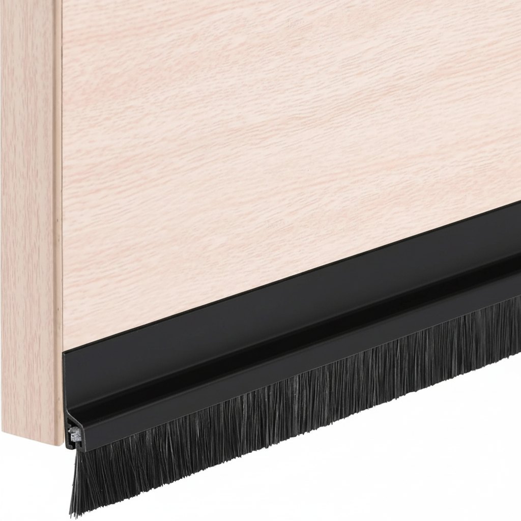 A Door Draft Stopper is Installed On a Door.