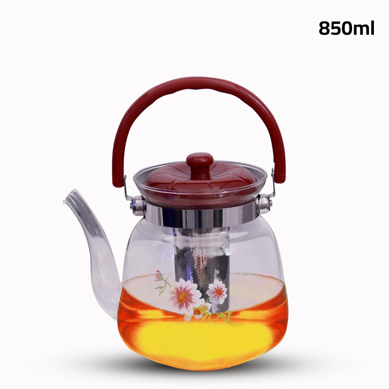 A Glass Tea Jug & Coffee Pot with Tea.