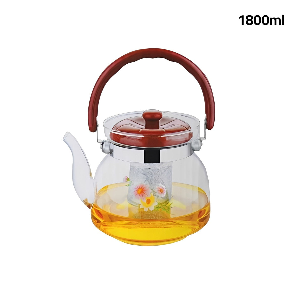A Glass Tea Jug & Coffee Pot with Tea.