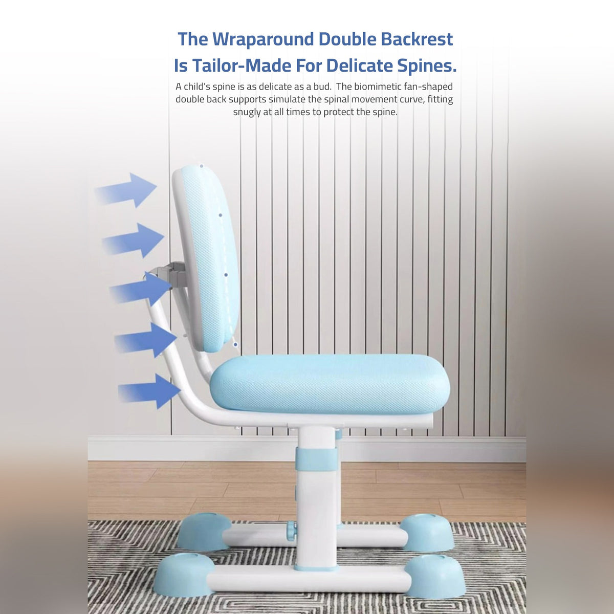 Chair Feature of  Kids Study Desk and Chair Set.