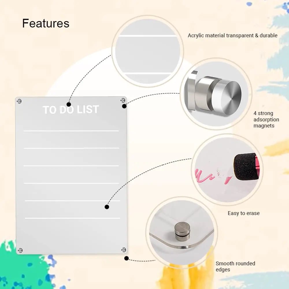 Features Of A Magnetic Weekly Planner Calendar Sticker.