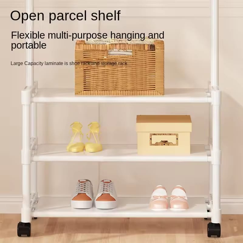 Shoe Stand Of A Multifunctional Cloth Rack with Shoe Stand.