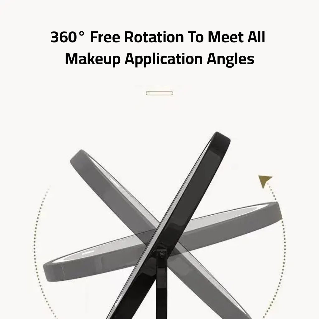 Round LED Makeup Mirror with Soft Light, Touch Control Vanity Mirror for Dressing Table & Bedroom Decor Round LED Makeup Mirror with Soft Light, Touch Control Vanity Mirror for Dressing Table & Bedroom Decor