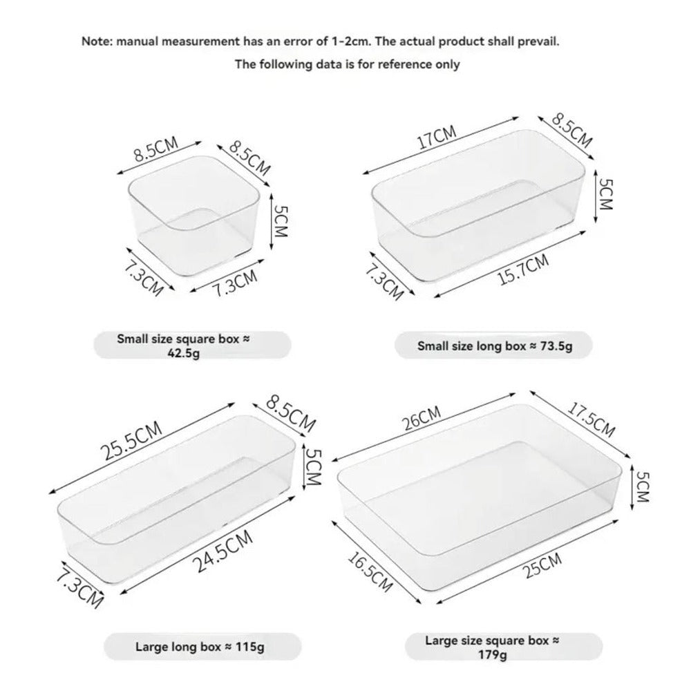 Size Details Of Storage Organizer Tray.