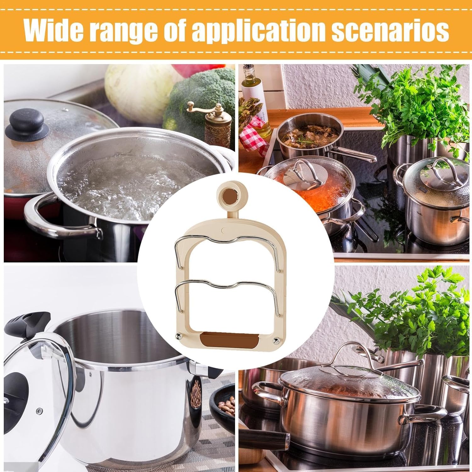 Application Scenarios Of A Suction Cup Pot Lid Holder.