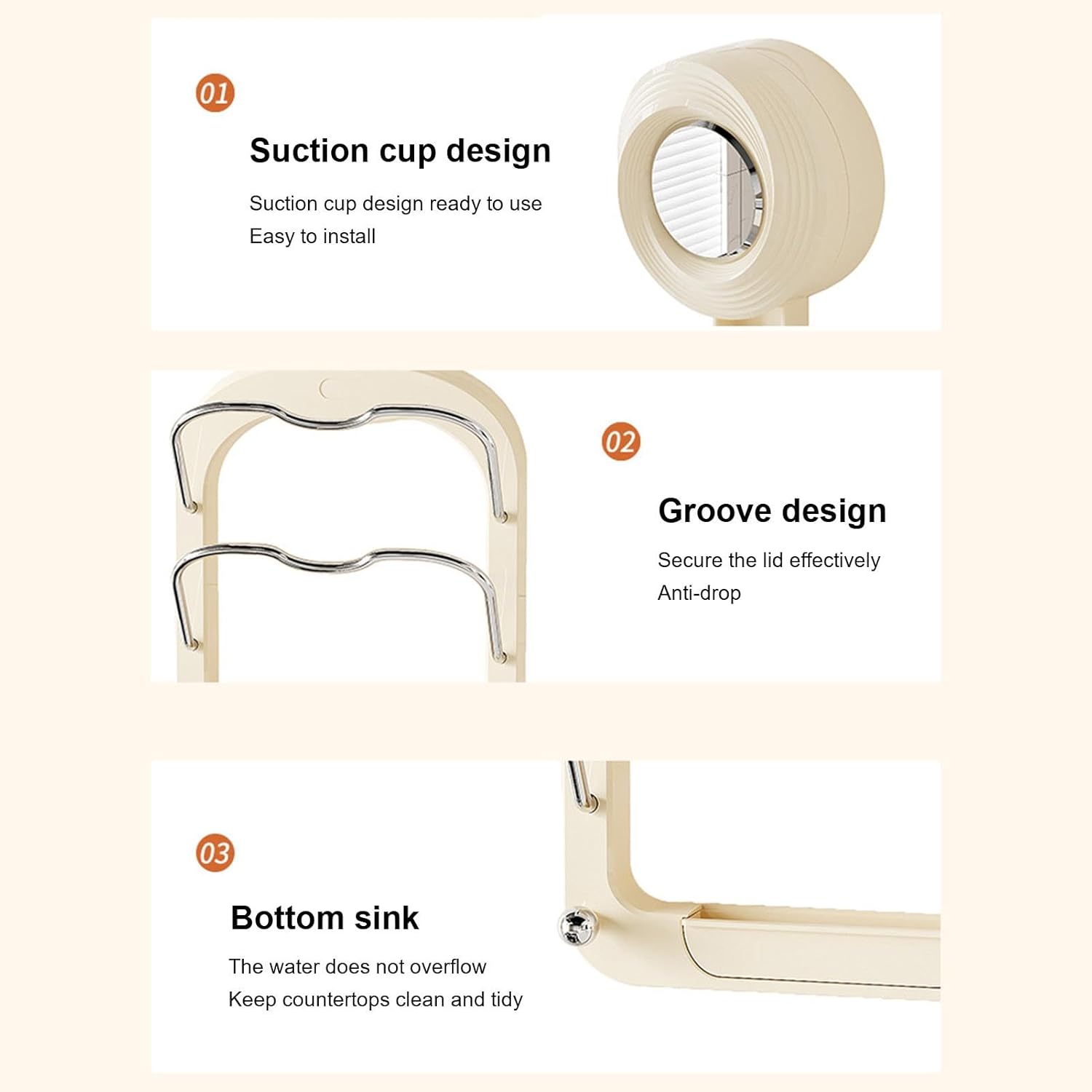 Parts Features Of A Suction Cup Pot Lid Holder.