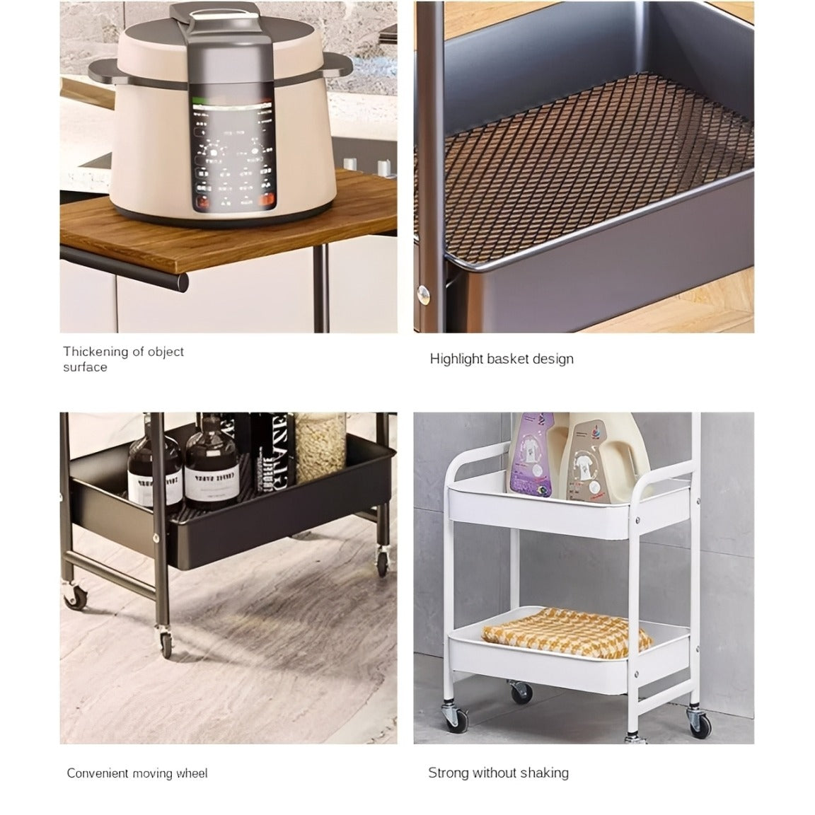 Parts Details Of Vintage Mobile Multi-Function Side Table.