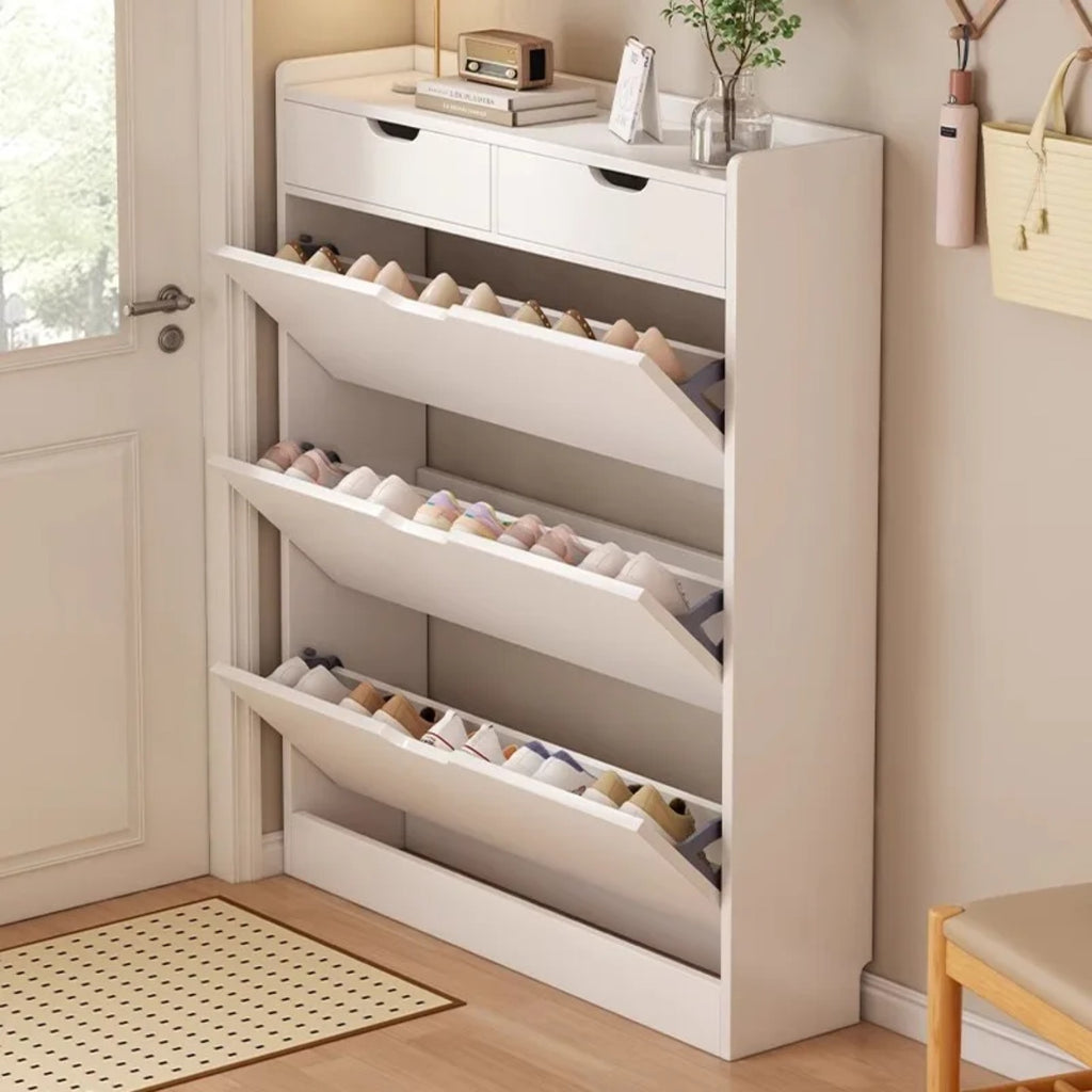 Shoe Cabinet Shelf with Flip Drawers, Shoe Storage Organizer Rack Shoe Cabinet Shelf with Flip Drawers, Shoe Storage Organizer Rack