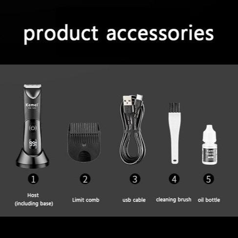 Accessories Of Kemei Unisex Electric Hair Clipper, Trimmer, Hair Remover.