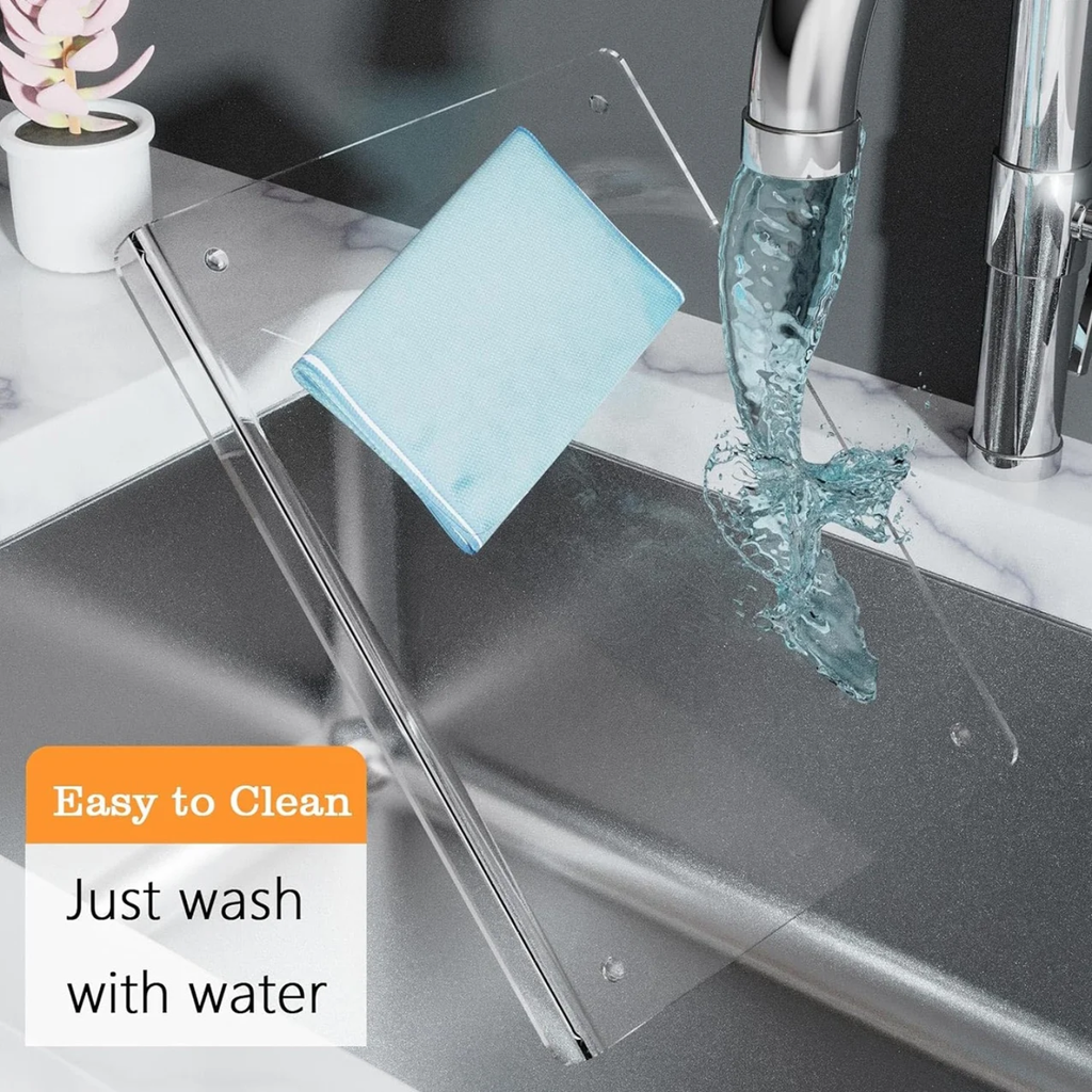 Acrylic Cutting Board, Transparent Chopping Board with Anti-Slip Stop Edge Acrylic Cutting Board, Transparent Chopping Board with Anti-Slip Stop Edge