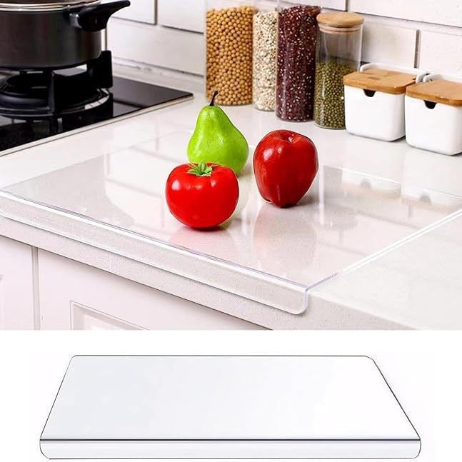 Acrylic Cutting Board, Transparent Chopping Board with Anti-Slip Stop Edge Acrylic Cutting Board, Transparent Chopping Board with Anti-Slip Stop Edge