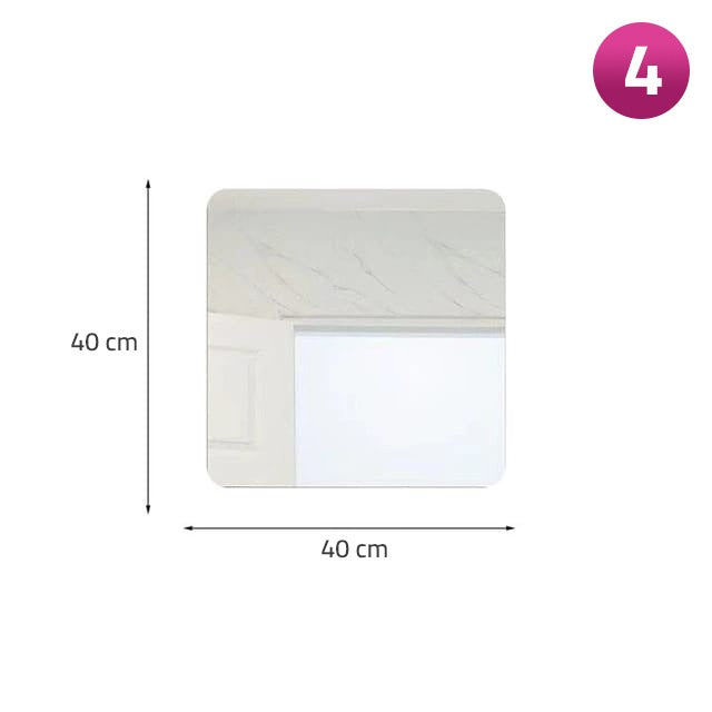 HD Self-Adhesive Acrylic Mirror Tiles with its size