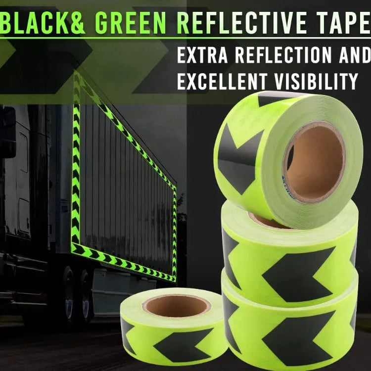 An Adhesive Reflective Safety Tape is Installed on a Container.