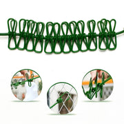 A Person is Installing Adjustable Clothes Drying Rope.