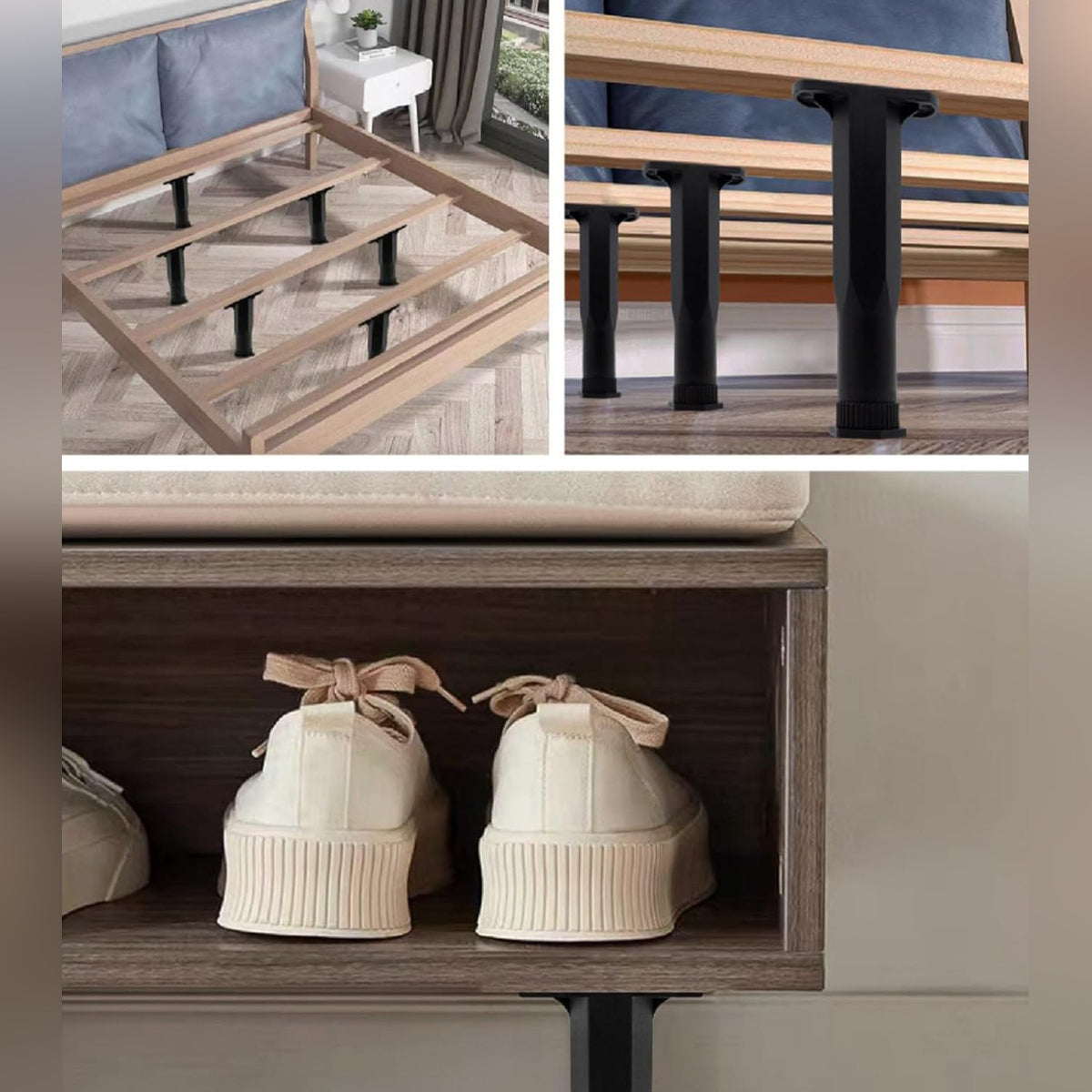Adjustable Furniture Support Legs, Centre Support Bed Replacement Leg,