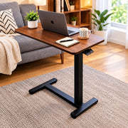 Adjustable Laptop Desk with Laptop Placed in a Living Area.