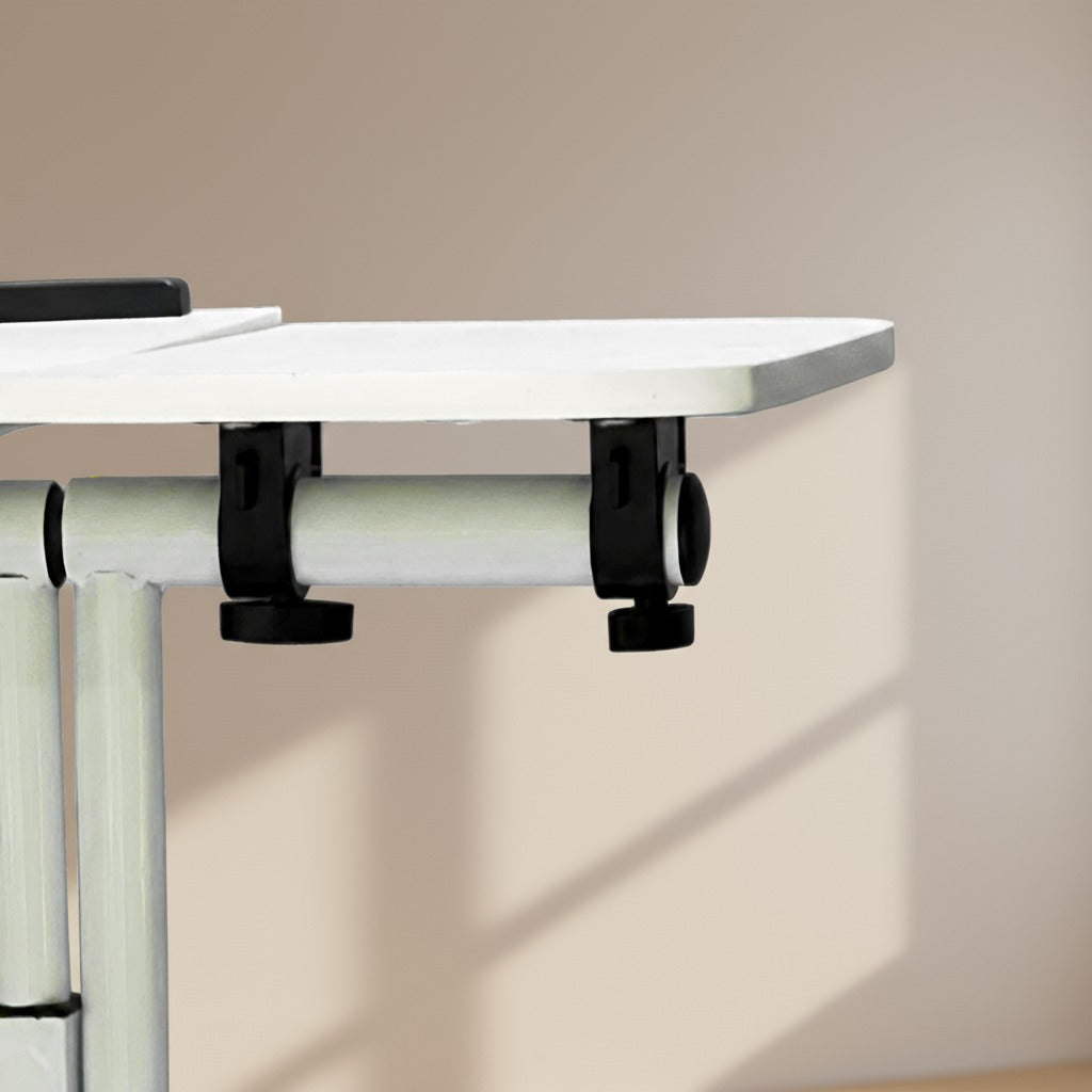 Parts Details Of Adjustable Overbed Laptop Desk with Wheels.