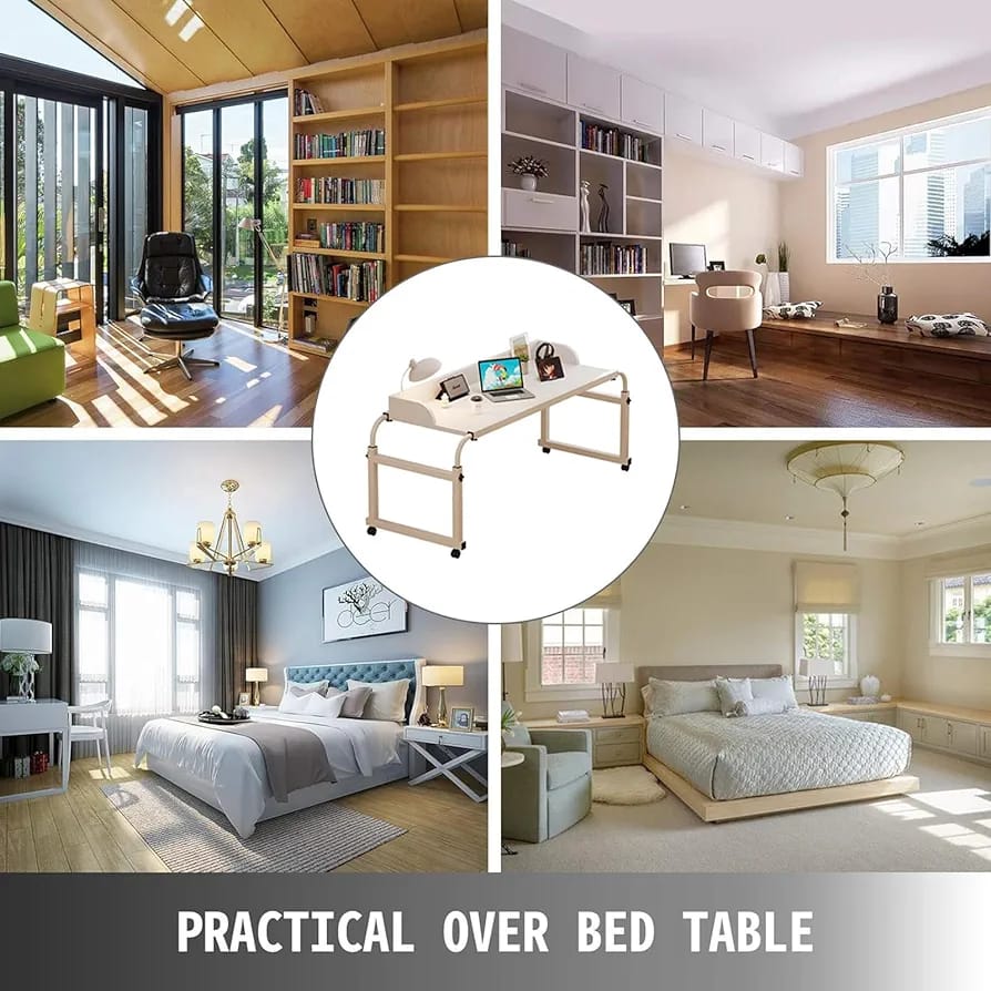 Adjustable Overbed Table, Overbed Laptop Table Working Station, Breakfast Table Adjustable Overbed Table, Overbed Laptop Table Working Station, Breakfast Table