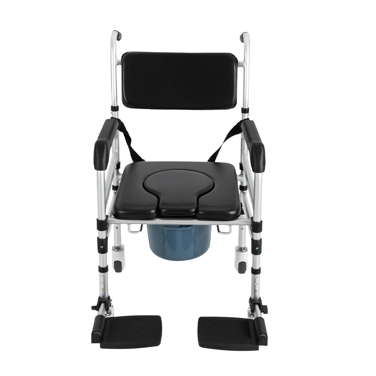 Adjustable Shower Commode Chair with Wheels.