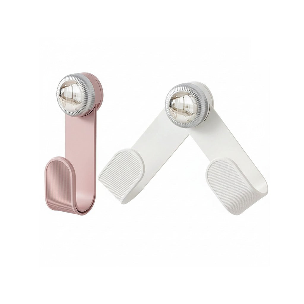 Pink and white Adjustable Wall Hook  on a white background