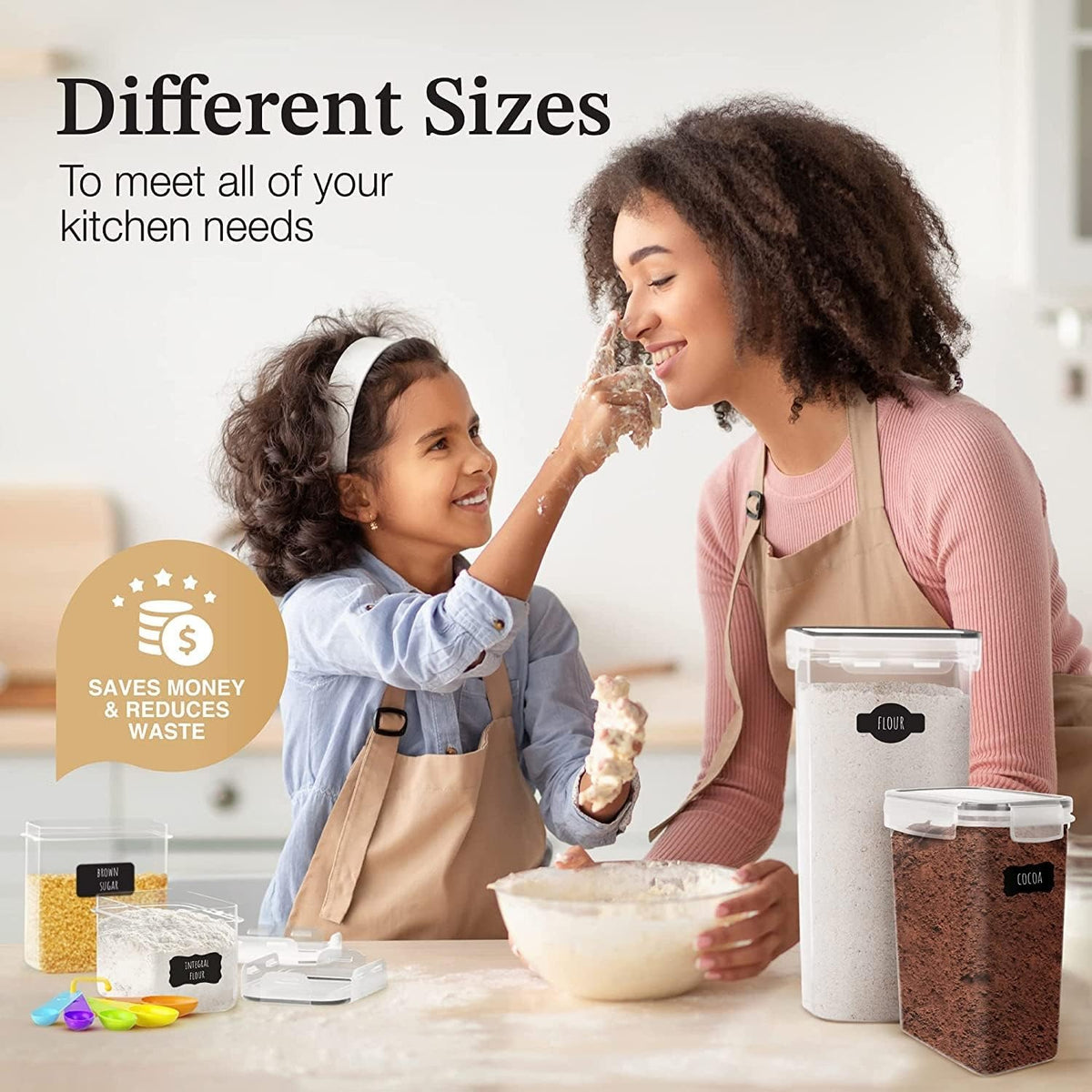 different sizes of Airtight Food Storage Container 