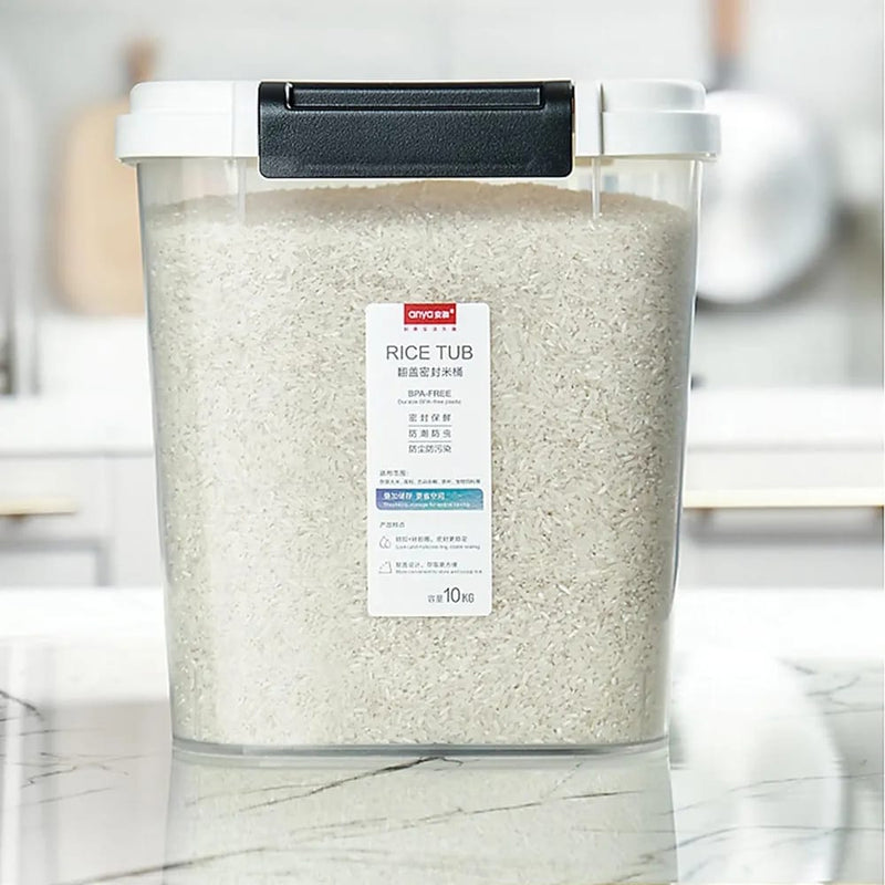 Airtight Grain Storage Box, Rice Storage Container, Rice Bucket For Ki