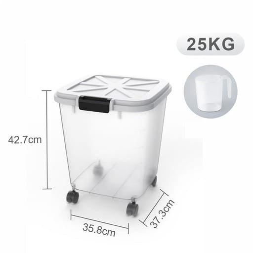 Size Of a 25Kg Airtight Grain Storage Box.