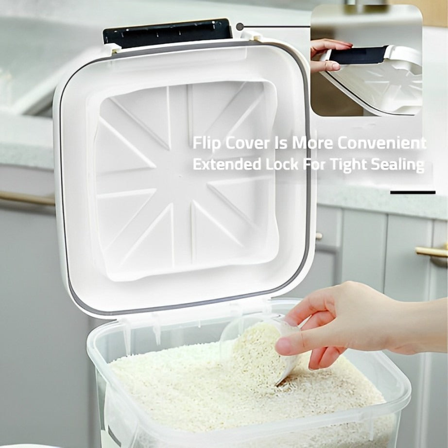 Airtight Grain Storage Box, Rice Storage Container, Rice Bucket For Ki