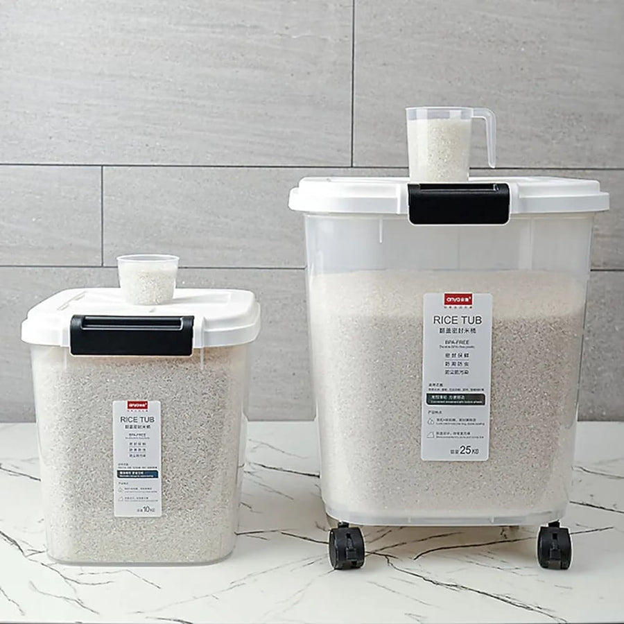 Airtight Grain Storage Box, Rice Storage Container, Rice Bucket For Ki