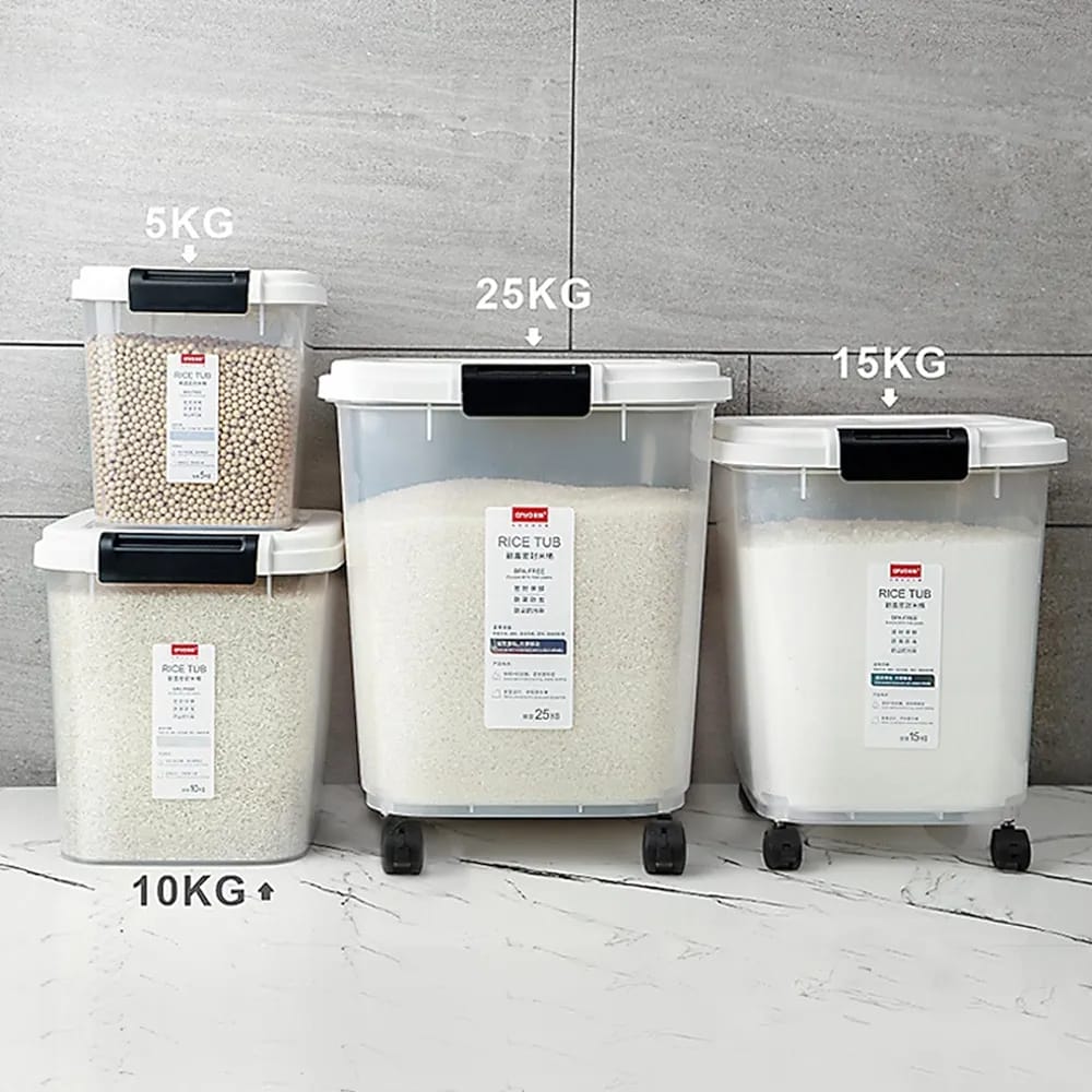 Airtight Grain Storage Box, Rice Storage Container, Rice Bucket For Ki
