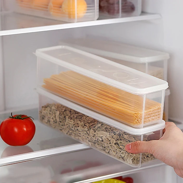 Refridgerator Rectangle Airtight Rectangular Storage Box, Refrigerator Organizer with Lid, Noo