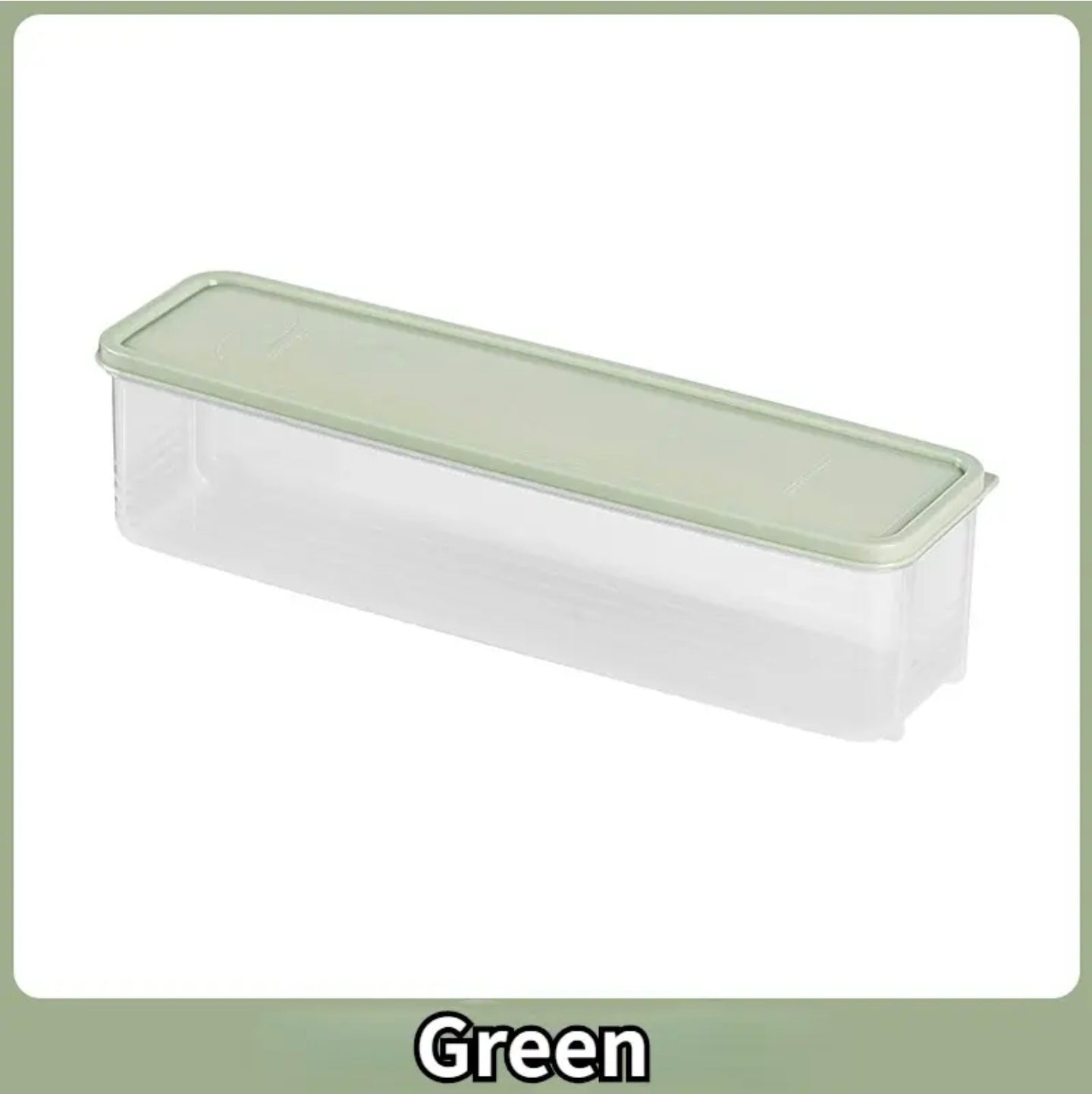 Green Airtight Rectangular Storage Box.