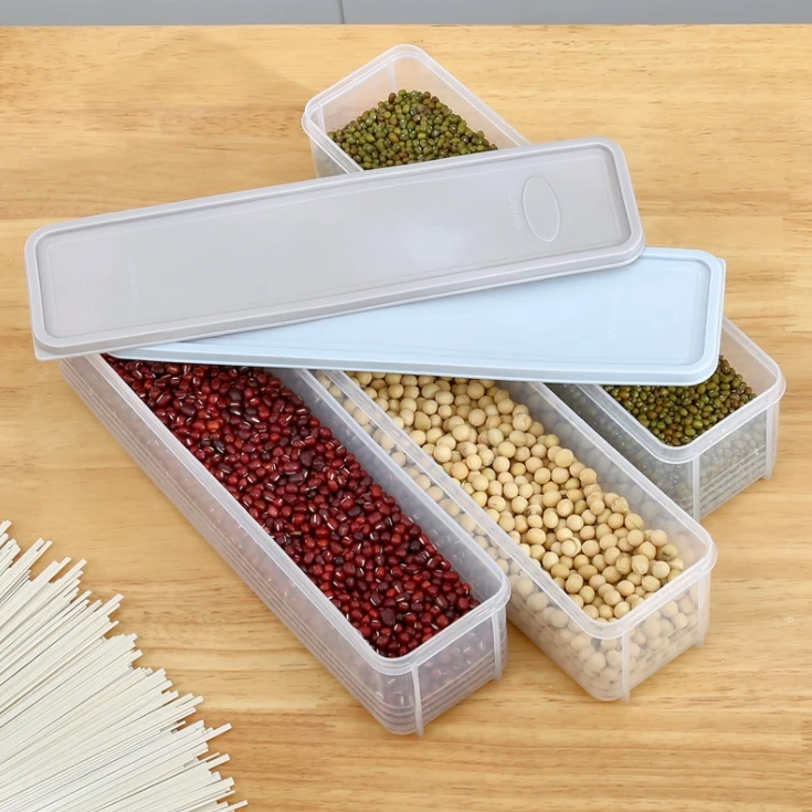 Airtight Rectangular Storage Box is Stored With Pulses.