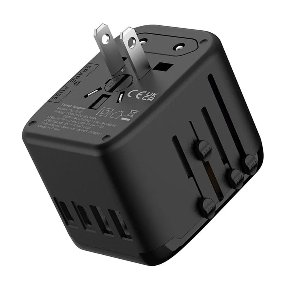 All-in-One Universal Travel Adaptor with Multiple USB Ports