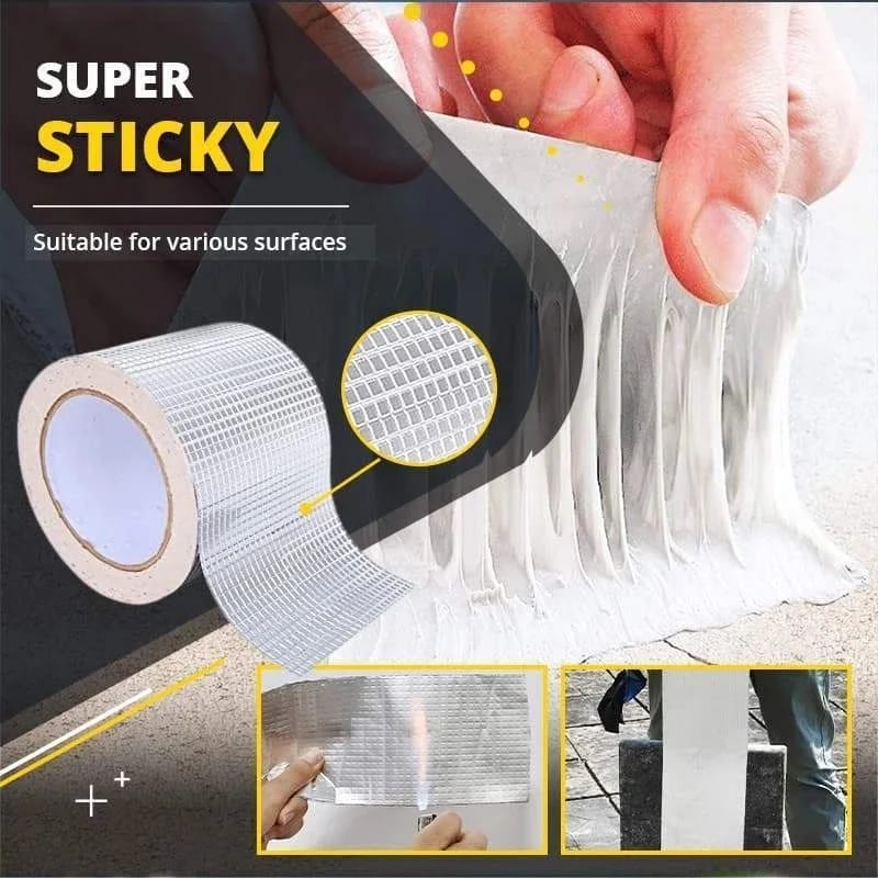 A Person is Sticking Aluminium Foil Waterproof Tape.