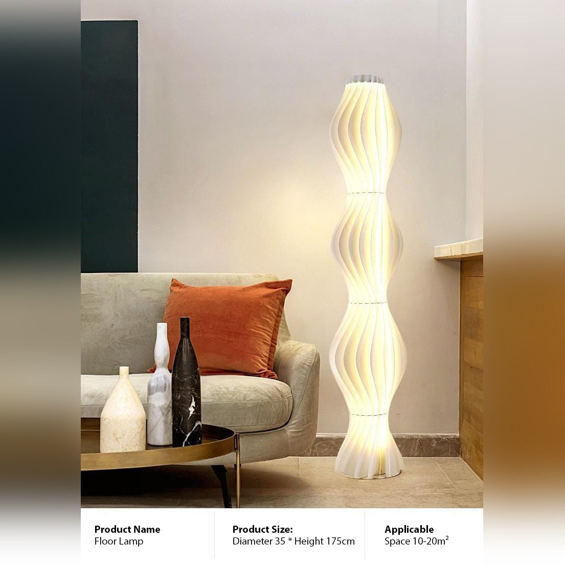 Creative Floor Lamp is Placed in the Living Room.