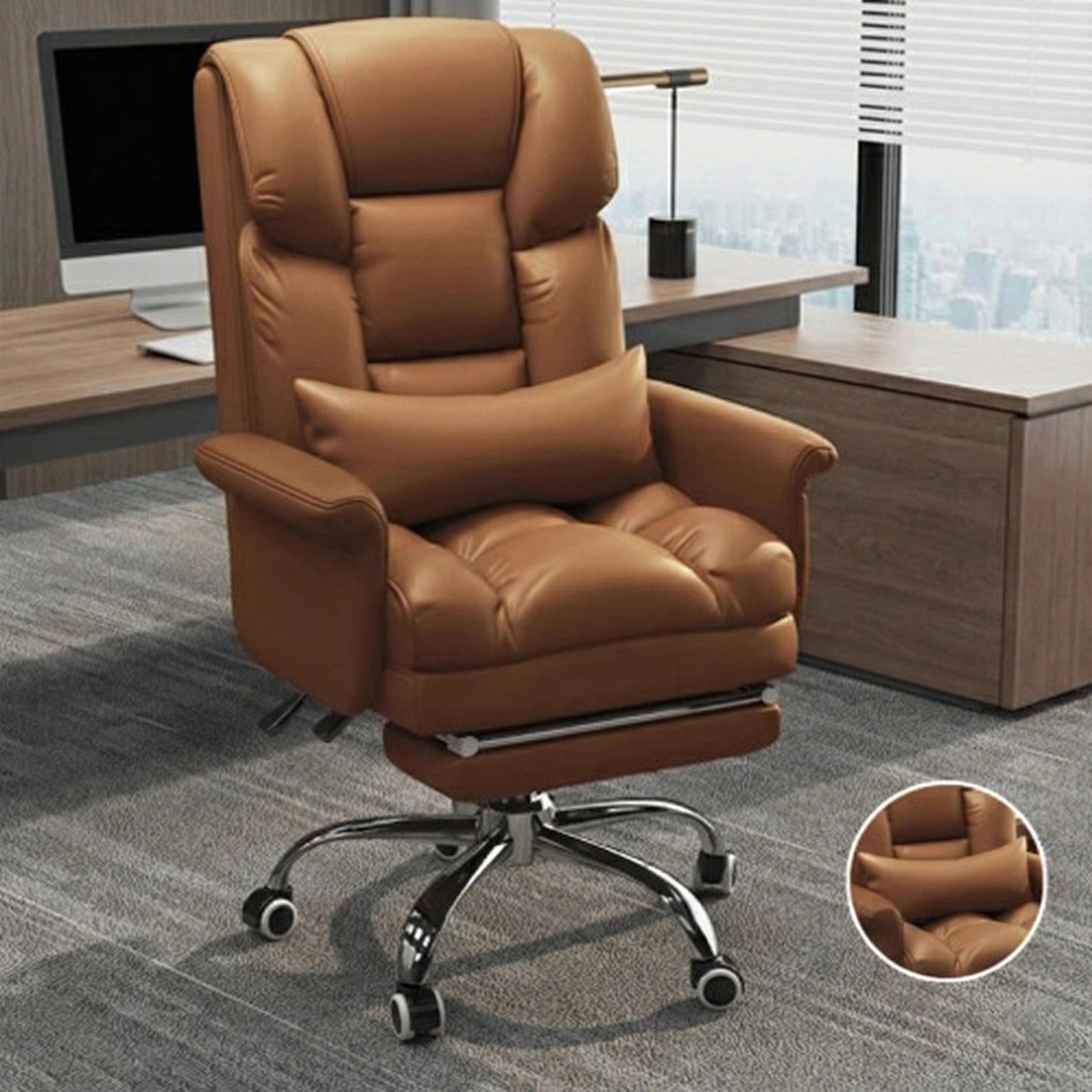 An Executive Office Chair is arranged in a Office Area.