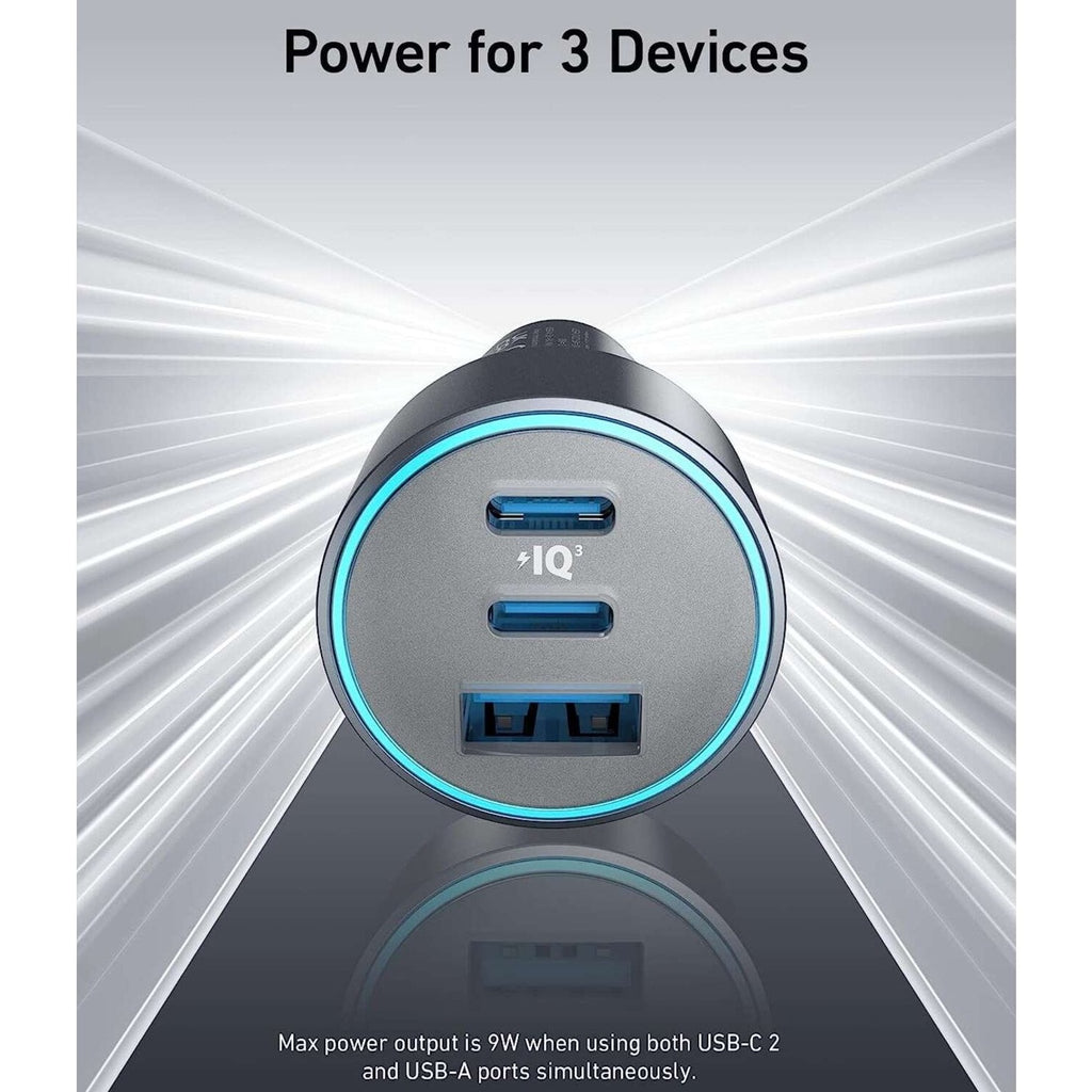 Anker 335 شاحن سيارة بقدرة 67 واط، مع منفذي مناسب لأجهزة الآيفون، سامسونج، وماكبوك Anker 335 شاحن سيارة بقدرة 67 واط، مع منفذي مناسب لأجهزة الآيفون، سامسونج، وماكبوك