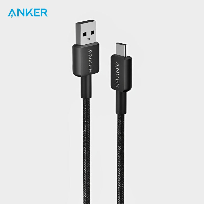 Anker 322 USB-A to USB-C Braided Cable Braided 1.8 Meter A81H6H11 in black color