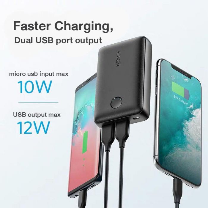 Anker PowerCore Select 10000mah Portable Powerbank, 12W High Speed Charging
