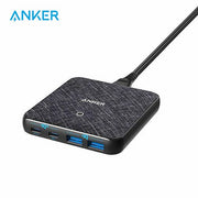 Anker PowerPort Atom III 63W Slim High-Speed Charger with 2 USB-C and 2 USB-A Ports A2046K11 in a black color