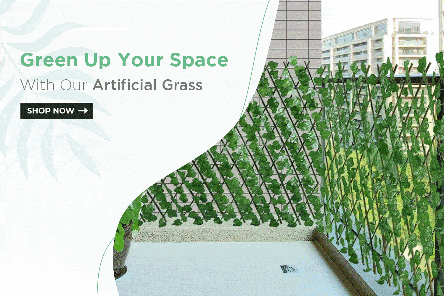 Artificial Grass for Balcony and Garden Landscaping - Slider