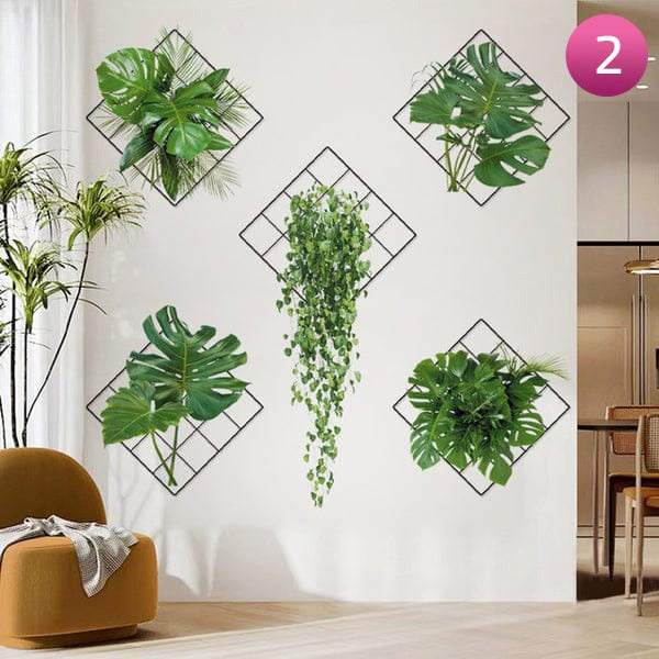 Artificial Plant Indoor Wall Sticker Placed On the Wall.